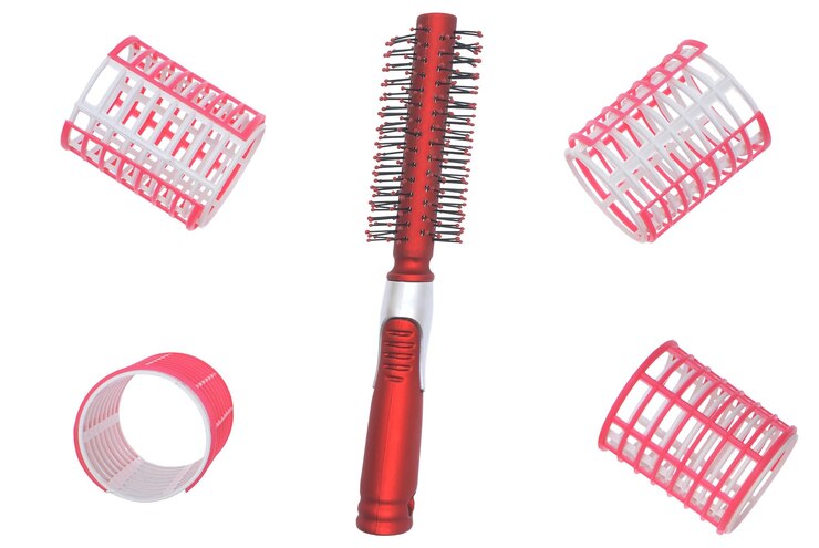 Hair curlers and hairbrush