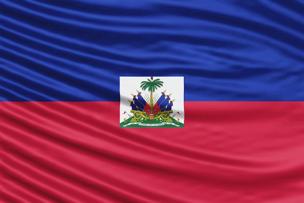 Haiti Flag Wave Close Up, sfondo bandiera nazionale