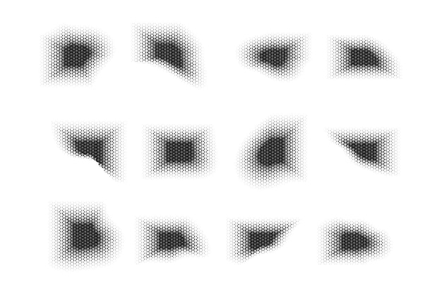 halftone triangle pattern reprographic technique for simulating background set