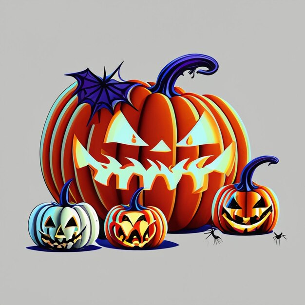 Halloween Grim Reaper zucca scopa pipistrello Hd trasparente vettoriale png isolato su sfondo bianco