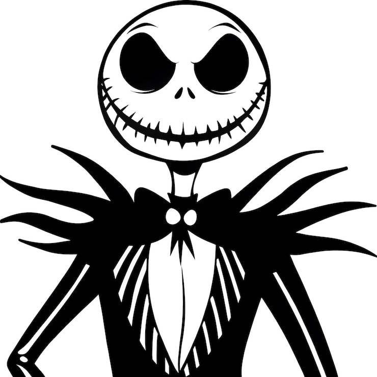 Photo halloween jack skellington silhouette