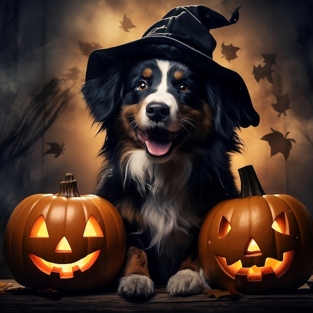 Halloween party halloween di cane da compagnia vestito per halloween Generative AI