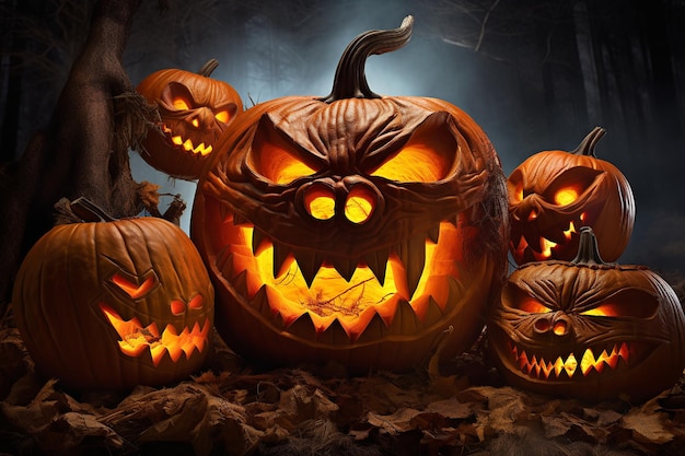 Halloween_Pumpkins_SpookyFaces