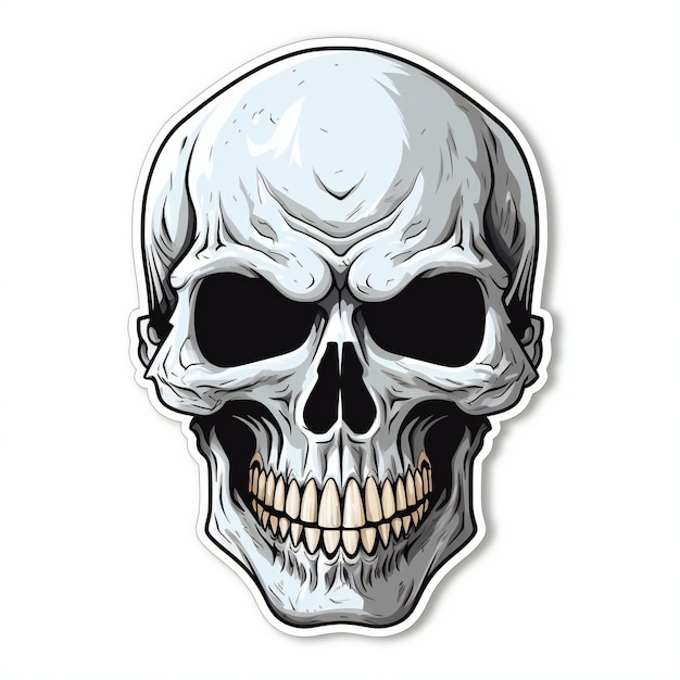 Halloween Skull Sticker impostato su bianco
