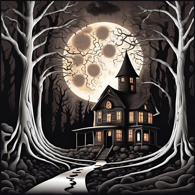 Halloween spaventosa casa infestata da fantasmi
