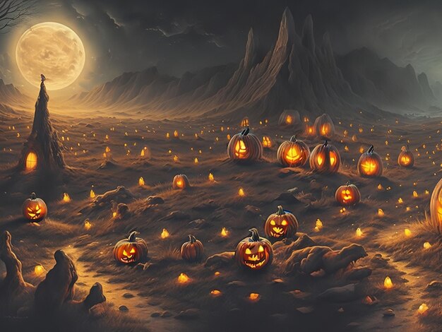 Halloween the spooLanterna con jack a testa di zucca di Halloween con candele accese per le vacanze di Halloween