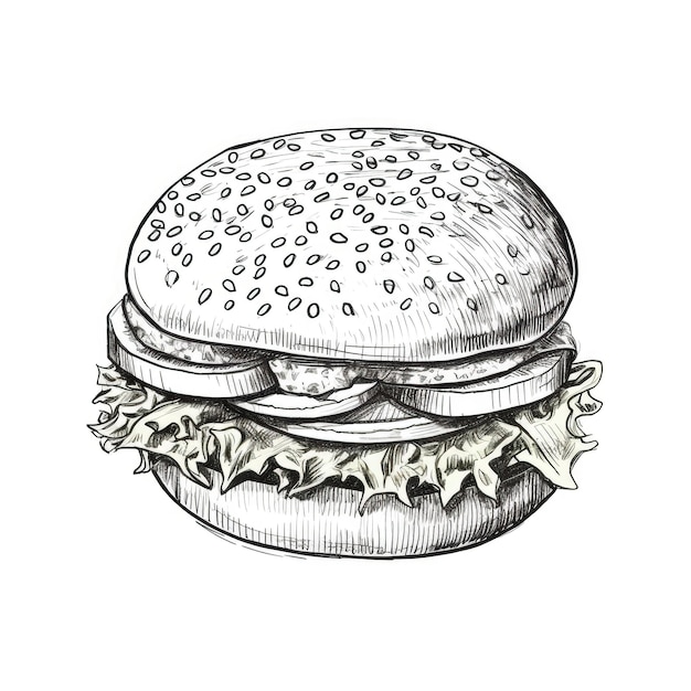 Hamburger americano ai generato