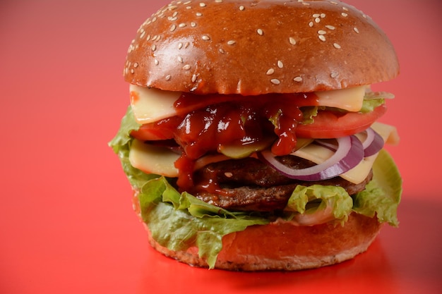 Hamburger americano. Fastfood americano tradizionale