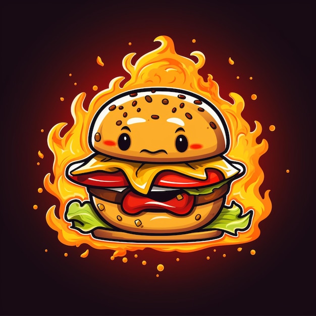 hamburger con logo dei cartoni animati