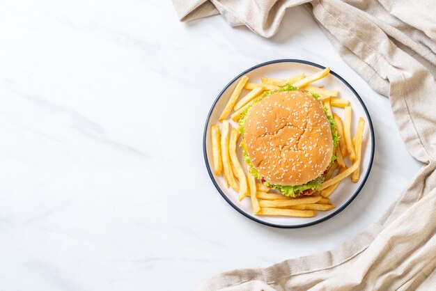 hamburger di pollo fritto