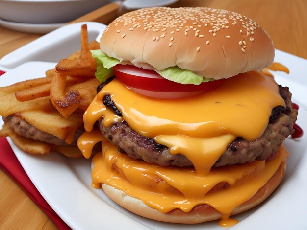 hamburger fresco e gustoso con hamburger di lenticchie vegetariano