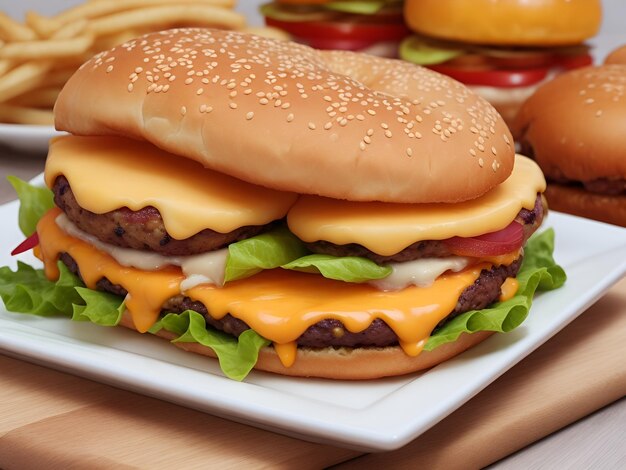 hamburger fresco e gustoso con hamburger di lenticchie vegetariano