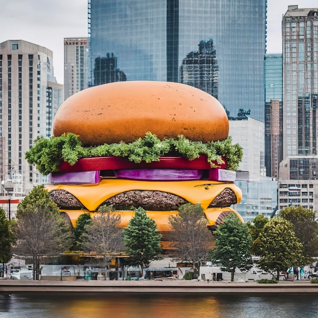 Hamburger gigante in città