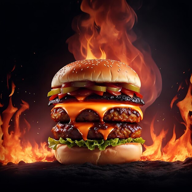 Hamburger sul fuoco