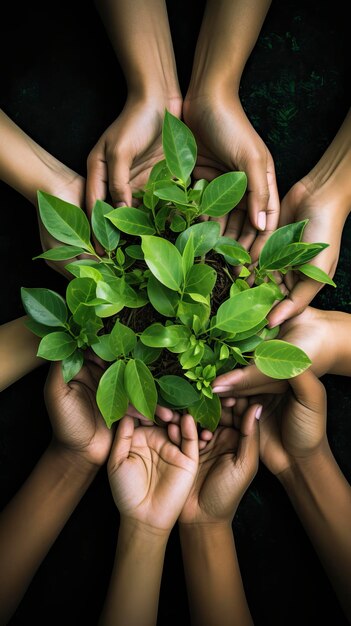 Hand Holding Glove che definisce un buon ambiente Felice Giornata dell'Ambiente