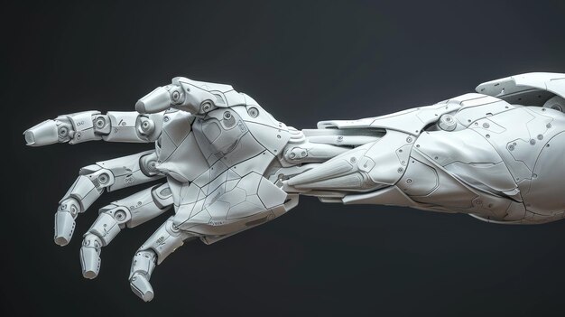 Hand Scanning Human Arm 3D Geometric Design 3D Copertura della pelle per la scienza Tecnologia Medicina HiTech SciFi