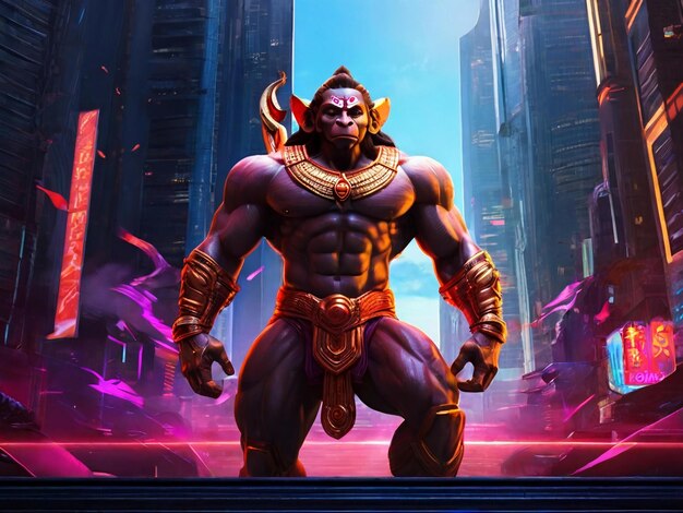 Hanuman jayanti colorato background design di migliore qualità hyper realistico carta da parati immagine ai generato