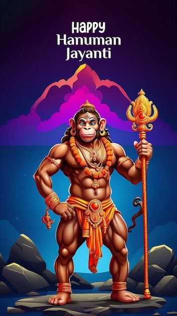 Hanuman Jayanti Template Design per i social media