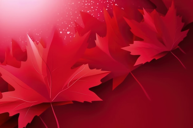 Happy Canada Day Celebrando il compleanno del Canada I canadesi mostrano il loro orgoglio per la loro storia, cultura e risultati Bandiera vacanza foglia d'acero colore rosso AI generativa