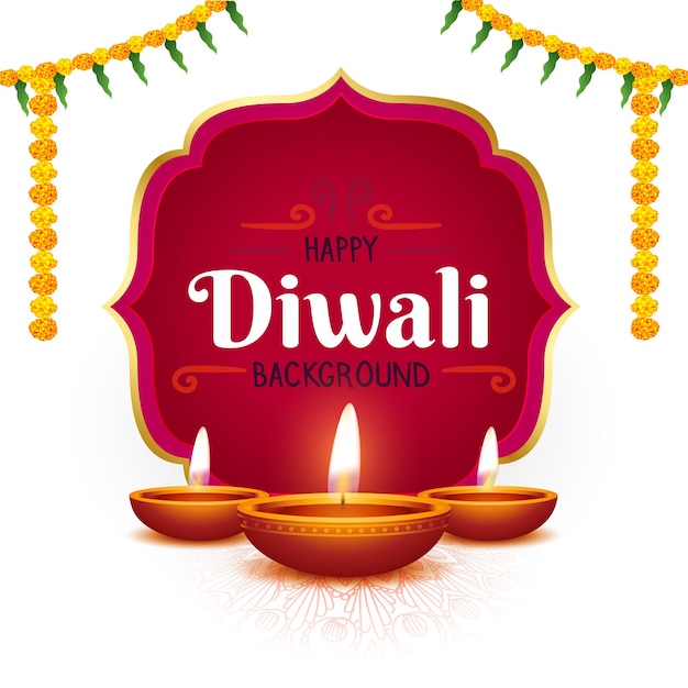 Happy Diwali decorative festival background design