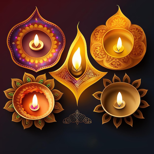 Happy Diwali Un tradizionale festival indiano Diwali festival holiday design Generative Ai