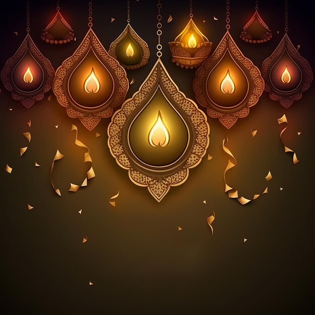 Happy Diwali Un tradizionale festival indiano Diwali festival holiday design Generative Ai