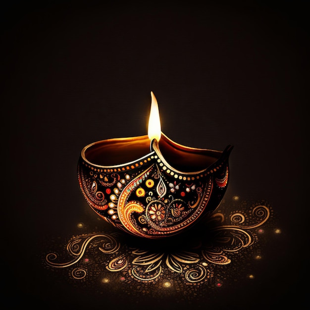 Happy Diwali Un tradizionale festival indiano Diwali festival holiday design Generative Ai