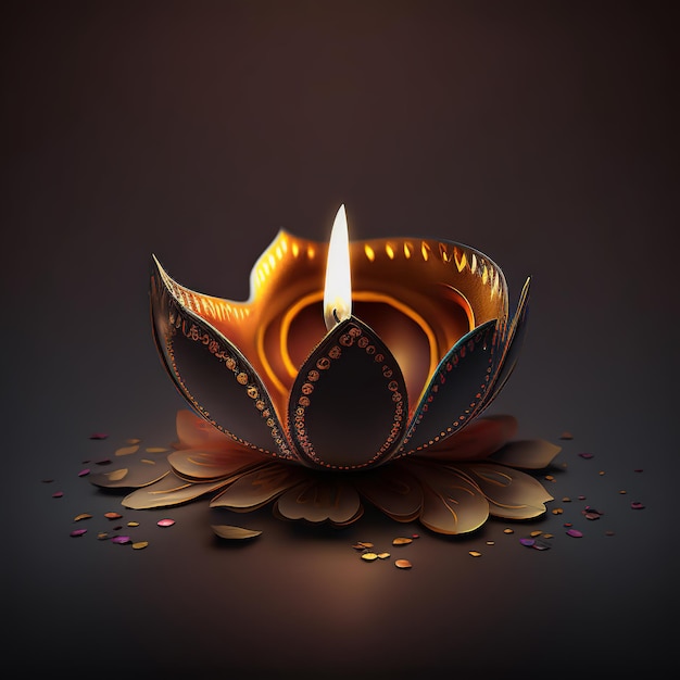 Happy Diwali Un tradizionale festival indiano Diwali festival holiday design Generative Ai