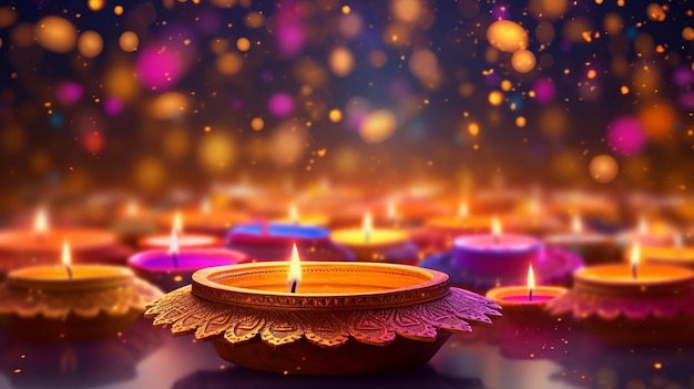 Happy Diwali Un tradizionale festival indiano Diwali festival holiday design Generative Ai