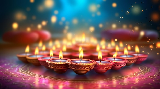 Happy Diwali Un tradizionale festival indiano Diwali festival holiday design Generative Ai