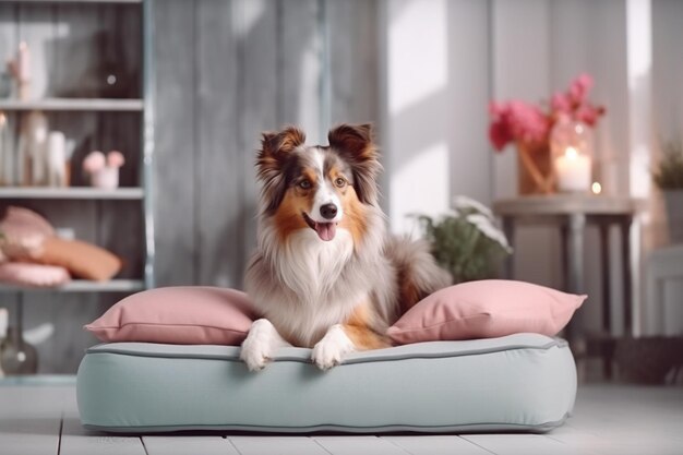 Happy Dog si gode le vibrazioni estive in un interno scandinavo color pastello