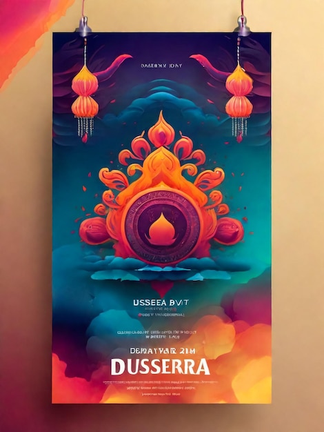 Happy Dussehra annunci creativi e social media post banner design