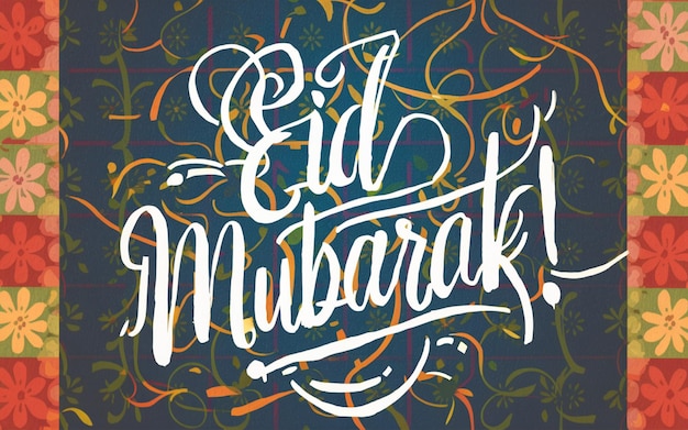 Happy Eid Mubarak scritto a mano