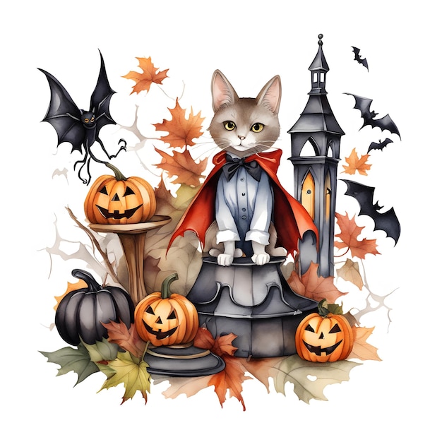 Happy Halloween Design Halloween Clipart IA generativa