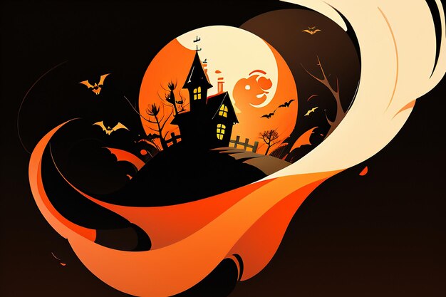 Happy Halloween Girl evento sfondo carta da parati promozionale Poster Design Illustrazione Cartoon