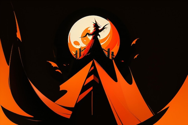 Happy Halloween Girl evento sfondo carta da parati promozionale Poster Design Illustrazione Cartoon