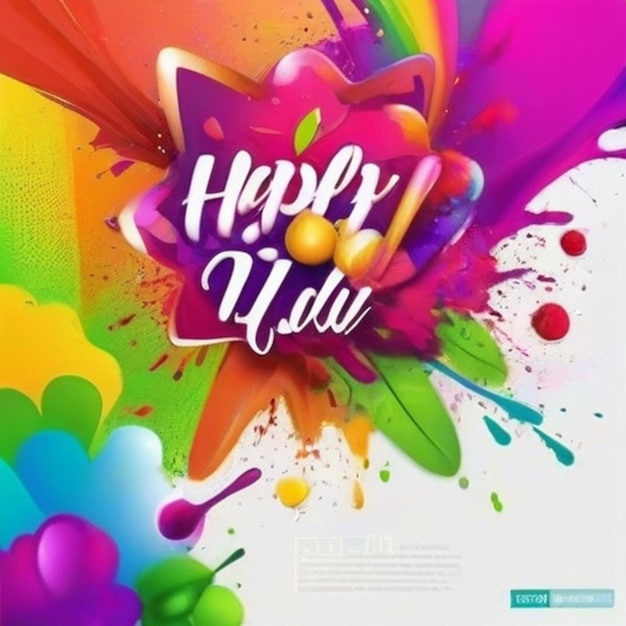 Happy Holi Event sette poster colorati sullo sfondo