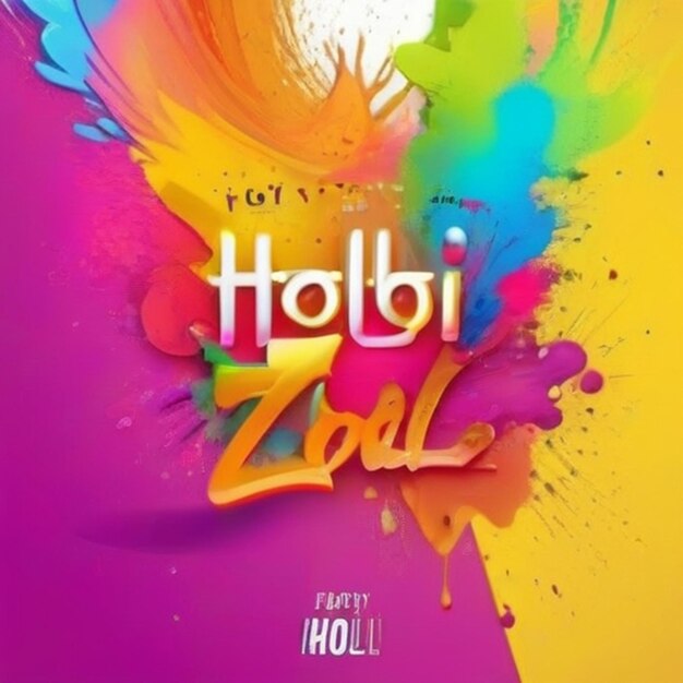 Happy Holi Event sette poster colorati sullo sfondo