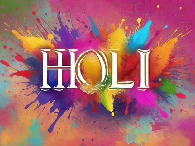 Happy Holi Event sette poster colorati sullo sfondo