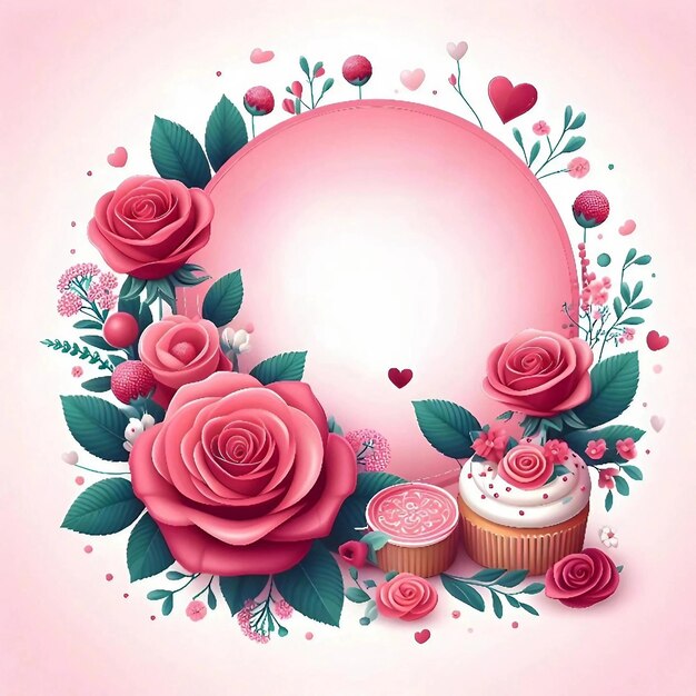 Happy Rose Day poster design generato da Ai