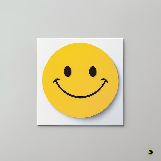 Happy smiley emoji giallo AI generativa