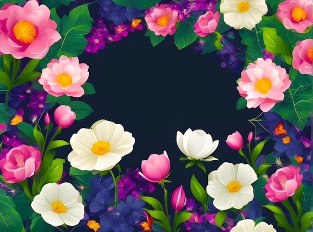 Happy womens day background design con fiori colorati