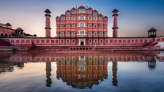 Hawa Mahal e il suo riflesso Jaipur India