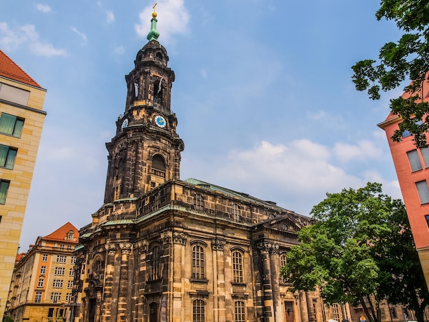 HDR Kreuzkirche a Dresda