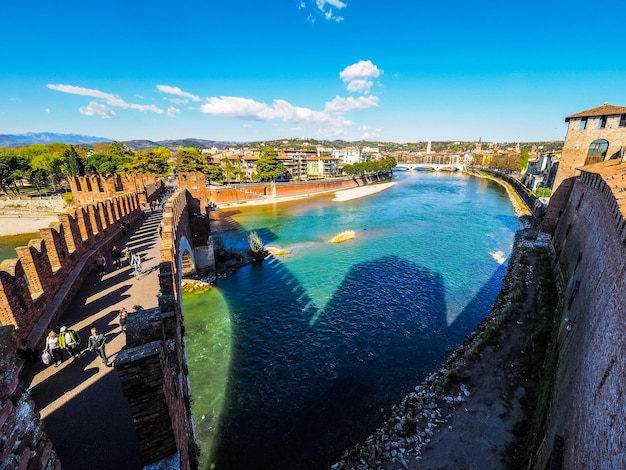 HDR Ponte di Castelvecchio detto Ponte Scaligero a Verona