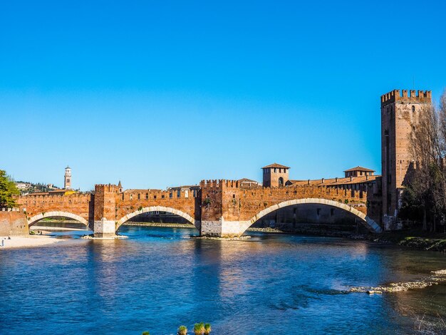 HDR Ponte di Castelvecchio detto Ponte Scaligero a Verona