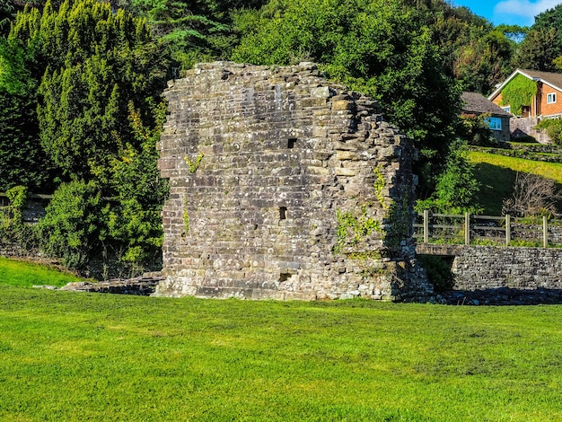 HDR Tintern Abbey Abaty Tyndyrn cortile interno a Tintern