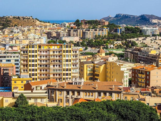 HDR Veduta aerea di Cagliari