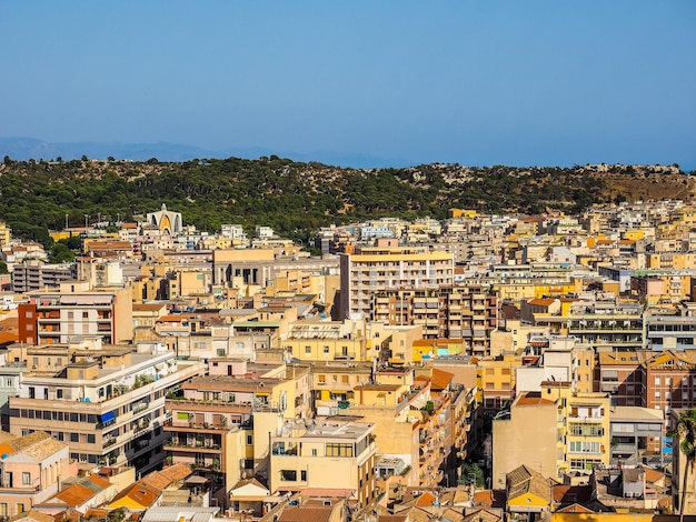 HDR Veduta aerea di Cagliari