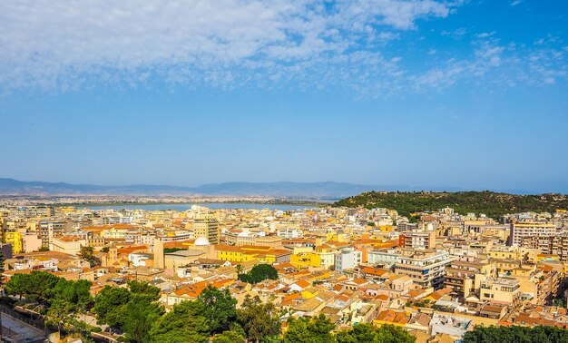 HDR Veduta aerea di Cagliari